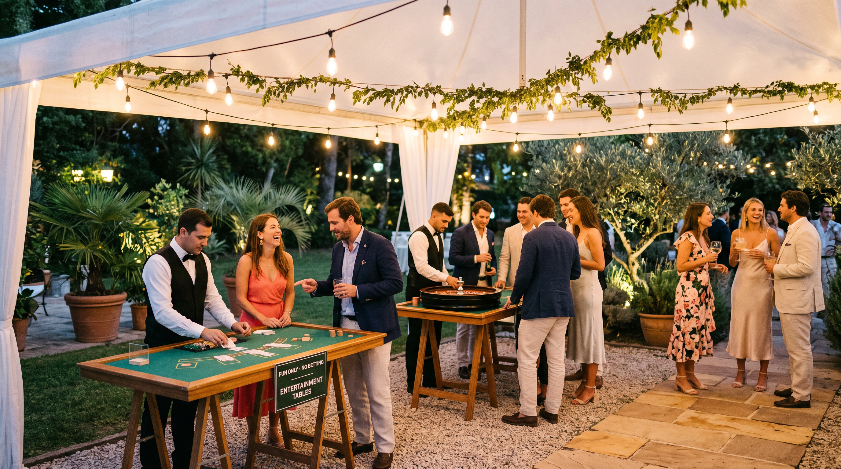 Evento outdoor premium con show de entretenimiento móvil